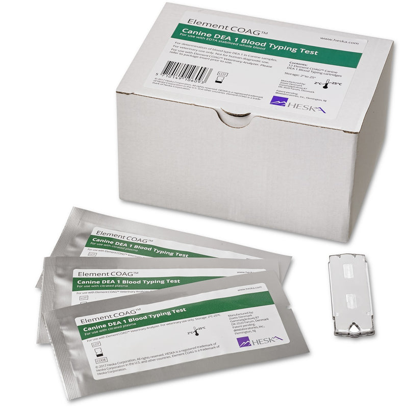 Blood Typing Cartridge for Veterinary Use