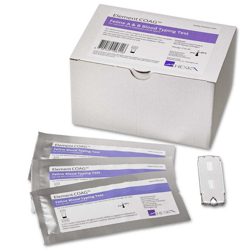 Blood Typing Cartridge for Veterinary Use